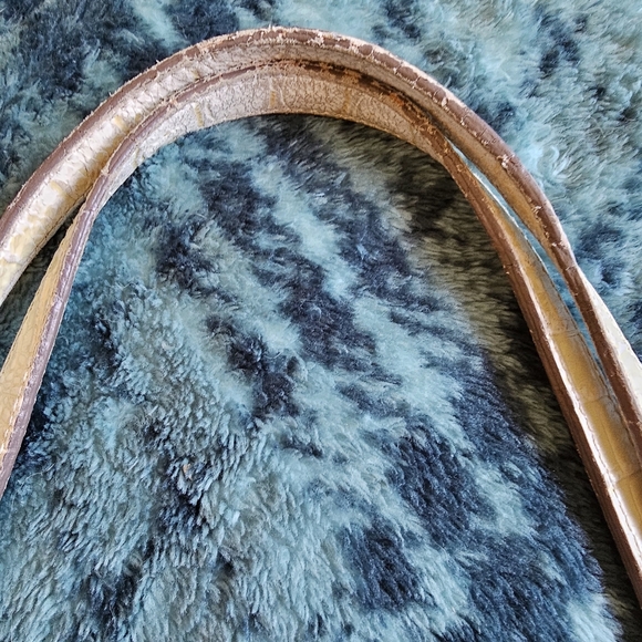 Brahmin Marianna Champagne Pearl Shiny Structured leather Luxury Rare bag - Picture 5 of 14